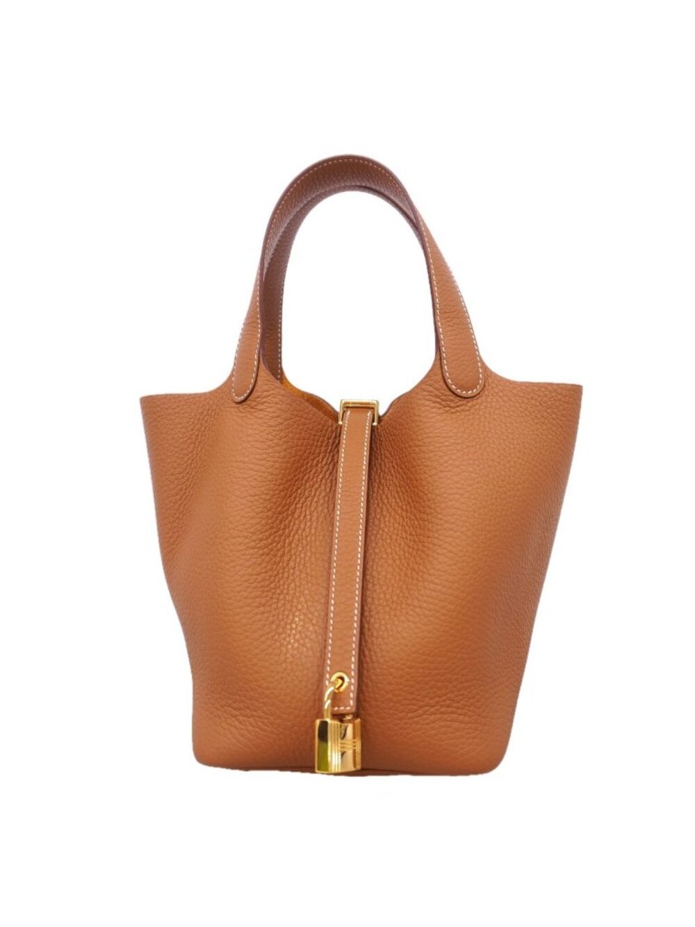 Hermes Handbag Picotin Lock PM Taurillon Clemence Gold
